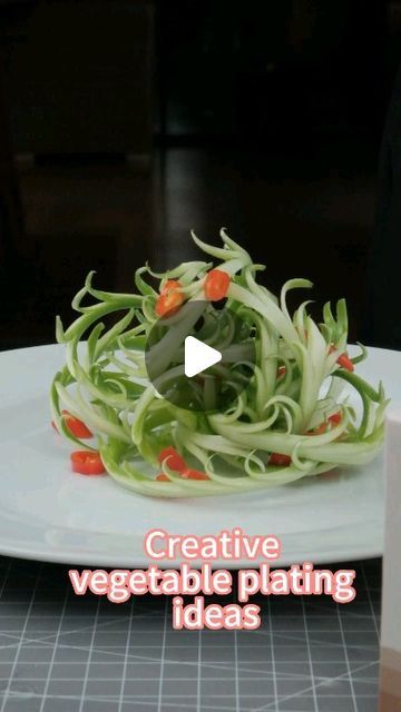 LUXU GLASSES on Instagram: "Creative vegetable plating ideas#fruitcarving #fruitart #fruitdecoration #edibleart #fooddesign #foodpresentation #foodstyling#luxufacialtowels" Vegetable Plating Presentation, Garnishing Ideas Plate, Vegetable Garnish Ideas, Fruits Design Ideas, Plating Ideas Appetizers, Vegetable Salad Decoration Ideas, Fancy Salads Presentation, Salad Buffet Ideas, Salad Decoration Ideas Creative