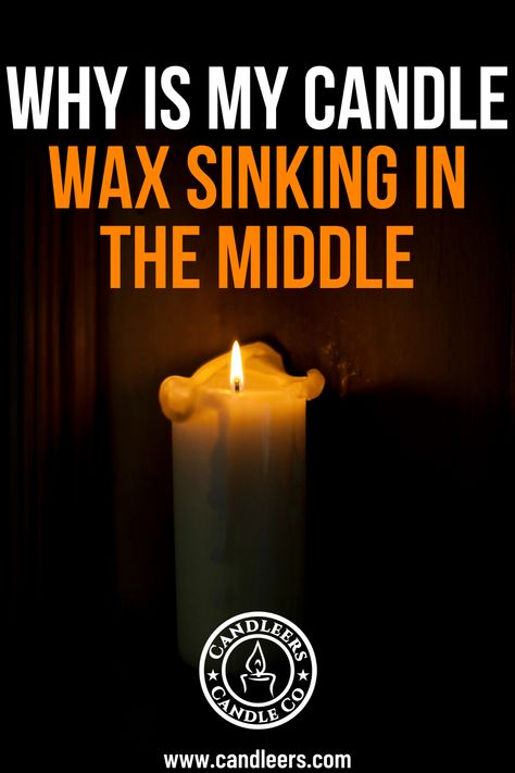 Candle wax sinking in the middle can be caused by a few different things, however the most common is that the candle is not cooling evenly. Read the article to find out more! #candles #diycandle #candlemaking #makingcandles #scentedcandles #crafts Brown Candles, Make Candles, Candle Making Wax, Types Of Wax, Candle Making Business, Making Candles, Candle Dye, How To Make Brown, Jelly Jars