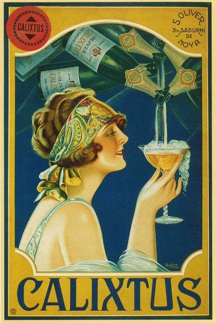 1920s Champagne ad Calixtus Stare Reklamy, Vintage Clip Art, Wine Poster, Vintage Advertising Posters, Deco Poster, Art Deco Posters, Clip Art Vintage, Illustration Vintage, Vintage Wine