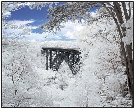 Snow Pretty, New River Gorge Bridge, New River Gorge National Park, Living In The Mountains, Psalm 96, Almost Heaven West Virginia, Board Crafts, Road Trip Places, New River Gorge