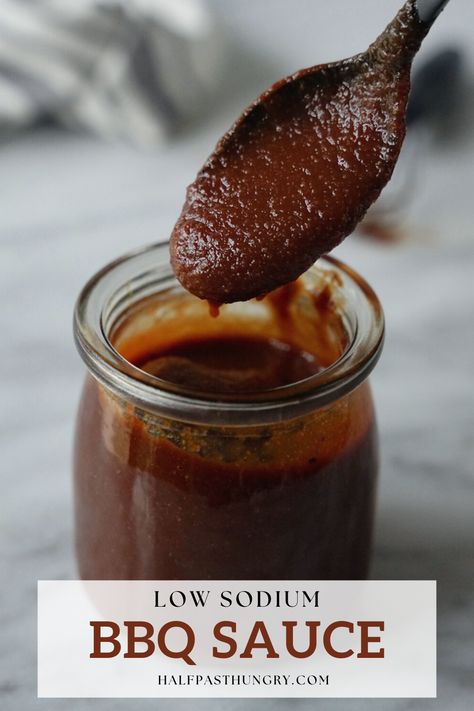 A healthier good BBQ sauce is hard to find. Most sauces are loaded with preservatives, have too much sodium and contain a lot of sugar, including high fructose corn syrup. Well now you can skip the store-bought bottled sauce and make this easy and healthy low sodium BBQ sauce recipe at home! It has the same bold, tangy and sweet flavors that you love from traditional BBQ sauces, just made healthier and with only 50 mg of sodium. It’s perfect for your summer grilling and weeknight dinners! Low Sodium Bbq Sauce Recipe, Low Sodium Bbq Sauce, Summer Breakfast, Summer Recipes Dinner, Summer Lunch, Healthy Food Blogs, Bbq Sauce Recipe, Summer Grilling, Summer Salad Recipes