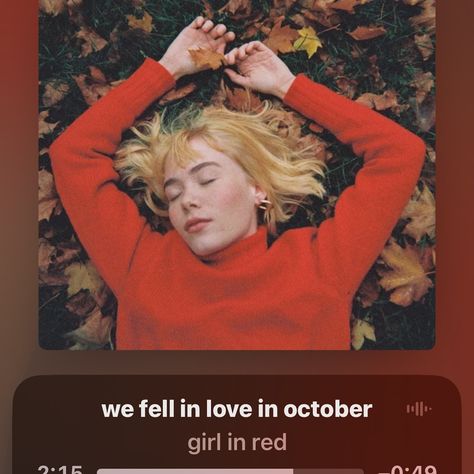 fell in love w october Musica Spotify, Forget Her, Girl In Red, Music Collage, Music Poster Design, Music Stickers, Music Album Covers, Indie Aesthetic, Mood Songs