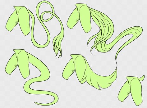 Person With Tail Drawing Reference, Tail Types Drawings, Drawing Tails On People, Bird Tail Drawing, Tail Ideas For Ocs, Fantasy Tails Drawing, Cryptid Reference, Different Types Of Tails, Fox Tail Drawing Reference