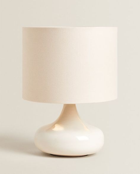 Image 2 of the product SMALL CERAMIC BASE LAMP White Bedside Lamps, Base Lamp, Small Lamp, Nightstand Lamp, Small Table Lamp, Table Lamp Design, White Lamp, Ceramic Base, Bedroom Lamps