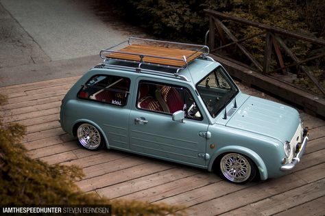 2018 IAMTHESPEEDHUNTER Nissan Pao by Steven Berndsen-19 Jdm Nissan, Kei Car, Tiny Cars, Vw Vintage, Nissan Cars, Cars Vintage, Mitsubishi Lancer Evolution, Nissan Silvia, Honda S2000