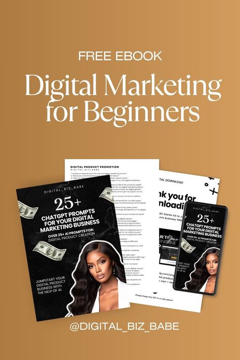 "🚀 Calling all aspiring digital entrepreneurs! 🌟 Kickstart your journey with our FREE resource - '25+ ChatGPT Prompts for Your Digital Marketing Business'! 🎯 Perfect for beginners looking to dive into the world of digital products and boost their online presence. 💡 Get inspired, get creative, and watch your business thrive! 💻✨ #DigitalMarketing #Entrepreneurship #Freebie #ChatGPTPrompts" Digital Entrepreneur, Digital Marketing Business, Products Ideas, Marketing Business, Free Guide, Private Label, Online Presence, Free Ebooks, Get Creative