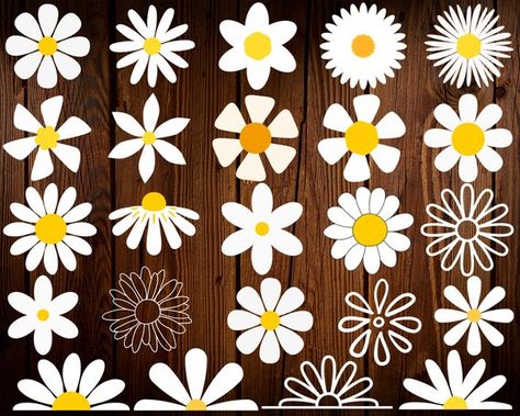 Daisy Cricut Template, Free Daisy Svg Files For Cricut, Daisy Svg Free Cricut, Daisy Svg Free, Cricut Daisy, Daisy Image, Daisy Svg, Flower Svg Files, Unique Xmas Gifts