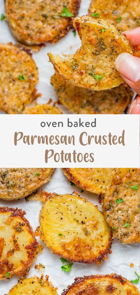 You, your family and guest will love these oven baked parmesan crusted potatoes. Topped with a crispy, garlic infused parmesan crust on top of buttery Yukon gold potatoes! Potatoes Parmesan Garlic Oven Baked, Quick Baked Potatoes In The Oven, Baked Potatoes With Parmesan Cheese, Potato Recipes Yukon Gold, Oven Baked Parmesan Potatoes, Baked Parmesan Potatoes In The Oven, Parmesan Crusted Yukon Gold Potatoes, Crispy Yukon Gold Potatoes, Parmesan Cheese Crusted Potatoes