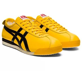 YELLOW | Onitsuka Tiger FR Yellow Onitsuka Tiger, Tiger Style, Black Leather Trainers, Yellow Sneakers, Astro Boy, Black Trainers, Onitsuka Tiger, Swag Shoes, Tiger Stripes