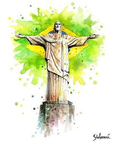 Christ the Redeemer #brazil #wc2014 #riodejaneiro #christtheredeemer Christ The Redeemer Brazil, Brazil Culture, Brazil Art, Christ The Redeemer Statue, Brazilian Flag, Brazil Carnival, Jeezy, Brazil Flag, Christ The Redeemer