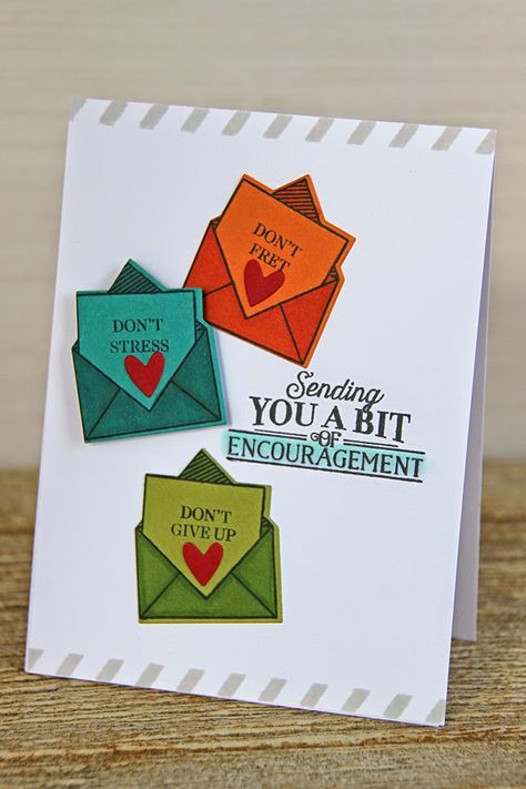 Sending Encouragement Card by Erin Lincoln for Papertrey Ink (November 2014) Good Luck Cards, Miss You Cards, Beautiful Greeting Cards, Cricut Cards, Papertrey Ink, Encouragement Cards, Friendship Cards, Ink Stamps, Card Making Inspiration