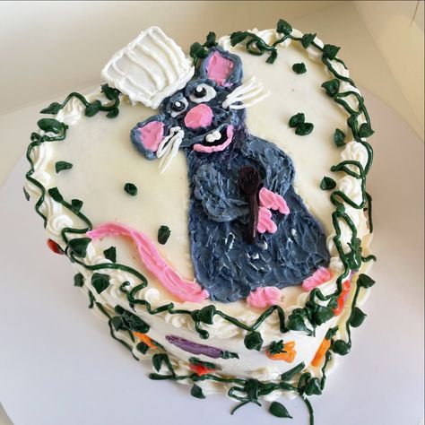 🧀RATATOUILLE🐀🧀 Rat a 2 ille for my 2 month old🥹🩵 ✨HEART CAKES ARE AMAZING FOR ALL DESIGNS✨ #heartcake#ratatouille#pintrest#heartcake#cake#birthday#2month#disney#cakedesigns#ratatouillecake#pintrestcakes#trending#new#instagramcakes#cakeart#cake#disneycakes#buttercreamart#palletpainting Disney Birthday Cakes Simple, Ratatouille Birthday Cake, Ratatouille Birthday, Birthday Cake Simple, Cakes Simple, Disney Birthday Cakes, Cake Simple, Heart Cakes, Disney Birthday