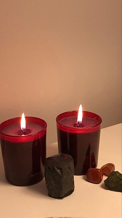 Red Candle Aesthetic, Lux Candle, Scented Candles Aesthetic, Lux Candles, Burgundy Aesthetic, Red Candle, Purple Candles, Wine Candles, Hand Painted Denim Jacket