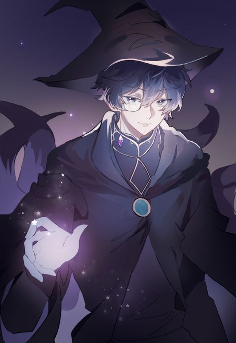 Witch Boy Art, Lord Of The Mysteries Amon, Wizard Oc, Anime Wizard, Witch Boy, Lord Of The Mysteries, Male Witch, Witch Characters, Magical Boy