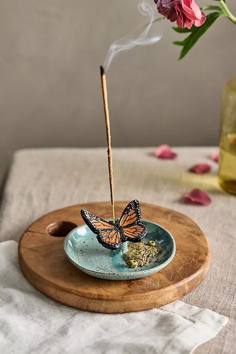 Candles + Candle Holders | Terrain Diy Incense Holder Easy, Inscent Holder, Cute Incense Holder, Diy Incense Holder, Clay Incense Holder, Pasta Das, Candle Sets, Clay Candle, Ceramic Incense Holder