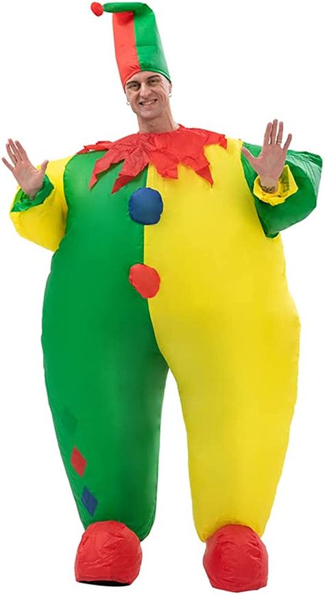 Inflatable Costume Clown Costume Adult Size Fancy Dress Blow up Jumpsuit Funny Cosplay Party Halloween Christmas : Amazon.ca: Clothing, Shoes & Accessories Animated Cow, Polar Bear Party, Funny Fancy Dress, Jumpsuit Suit, Costume Clown, Clown Suit, Funny Joker, Funny Cosplay, Joker Costume