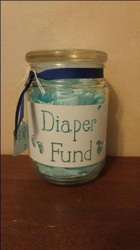 Diaper Fund Ideas, Money Jar, Gender Reveal Party Theme, Orange Baby Shower, Money Jars, Market Ideas, Jar Ideas, Diy Money, Orange Baby