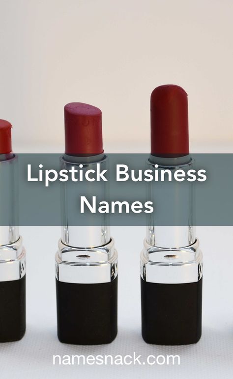 Makeup Business Names, Lipstick Business, Sparkly Lipstick, Lipstick Names, Sparkle Lipstick, Shop Name Ideas, Free Logos, Catchy Names, Metallic Lipstick