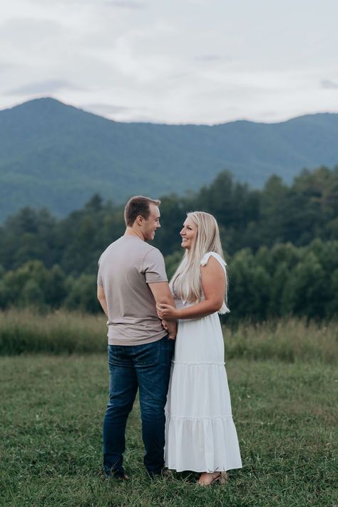 Woodsy Engagement in the Smoky Mountains | Great Smoky Mountain photographer | Madison Paige Photo. Charley and Josh’s Smoky Mountain engagement session started at a historic church nestled in Cades Cove where Charley could feel connected to her southern roots. Get inspired with mountain engagement outfits, mountain view engagement photos, mountain engagement photos and mountain engagement shoot outfit. Book Madison as your engagement photographer at madisonpaigephoto.com. Engagements Outfit, Engagement Vibes, Mountain Engagement Shoot, Paige Photos, Madison Paige, Engagement Shoot Outfit, Photo Crafts, Mountain Engagement Photos, Mountain Engagement Session