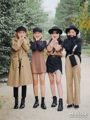 Korean Similar Fashion | Official Korean Fashion Spring Outfits Korea, Korean Fashion Ideas, Korean Fashion Outfits, Winter Mode, Korean Fashion Trends, Ulzzang Fashion, Fashion Black, Korea Fashion, Inspired Outfits