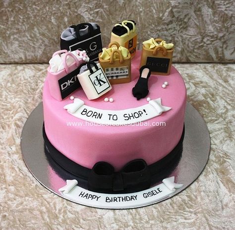 Born To Shop Cake, Makeup Birthday Cakes, Sweet 16 Birthday Cake, Girly Cakes, 16 Birthday Cake, Make Up Cake, Birthday Cakes For Women, Oreo Pops, Fashion Cakes