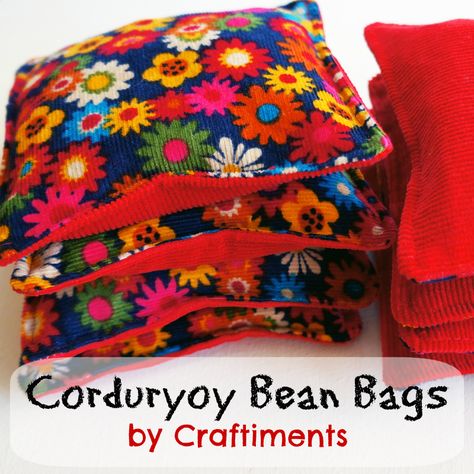 This will be a Christmas gift project for a little one! Corduroy Bean Bag, Diy Bean Bag, Winter Mantels, Happy Pi Day, Play Money, Rice Bags, Kids Watercolor, Halloween Yard Decorations, Rainbow Dress