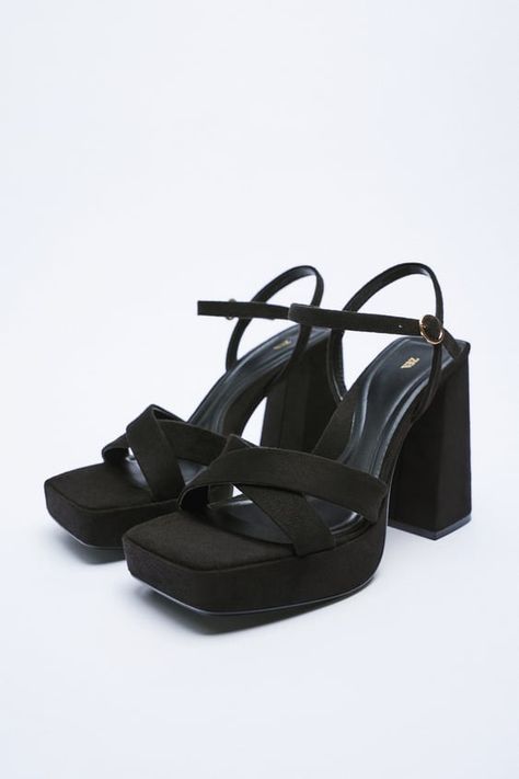 Zara Australia, Trending Sandals, Girly Shoes, Platform Sandals Heels, Slingback Heel, Lace Up Sandals, Spring Trends, Cross Straps, Beautiful Shoes