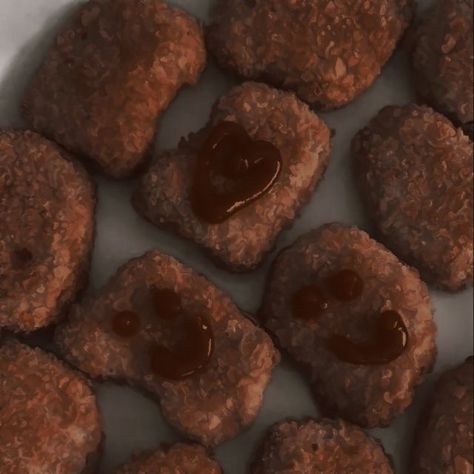 Chicken Nuggets Aesthetic, Nuggets Aesthetic, Chicken Nuggets, Aesthetic Food, Chocolate Cookie, Food To Make, Chicken, Essen