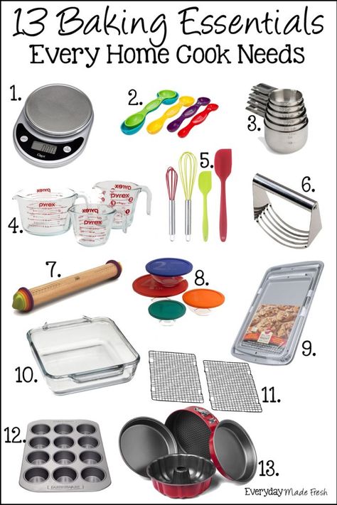 Baking Essentials Tools, Kitchen Essentials List, Baking Equipment, Baking Items, Baking Basics, Baking Utensils, Cast Iron Recipes, Baking Classes, Baking Essentials