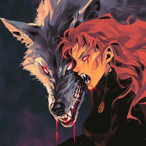 Wolf Fantasy Aesthetic, Werewolf Puppy Art, Wolf Aesthetic Drawing, Wolf Aesthetic Pfp, Dark Wolf Art, Werewolf Pfp, Wolf Character Art, Alpha Werewolf Art, Wolf Pack Art