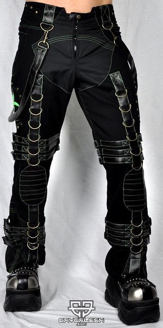 Cyberpunk Fashion Male, Cyberpunk Wear, Emo Pants, Men Steampunk, Goth Pants, Tripp Pants, Rock Boots, Black Wardrobe, Pants Male