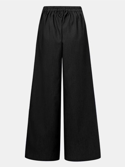 Loose Black Pants, Black Wide Pants, Black Loose Pants, Flowy Clothes, Outfit Ideaa, Loose Wide Leg Pants, Large Pants, Suede Cardigan, Outerwear Vest