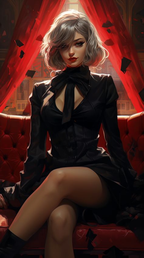 Female Mafia Boss Anime, Female Mafia Art, Strong Outfit, Boss Lady Style, Stylish Office Wear, Business Dress Women, Vampire Masquerade, Woman In Suit, Corporate Women