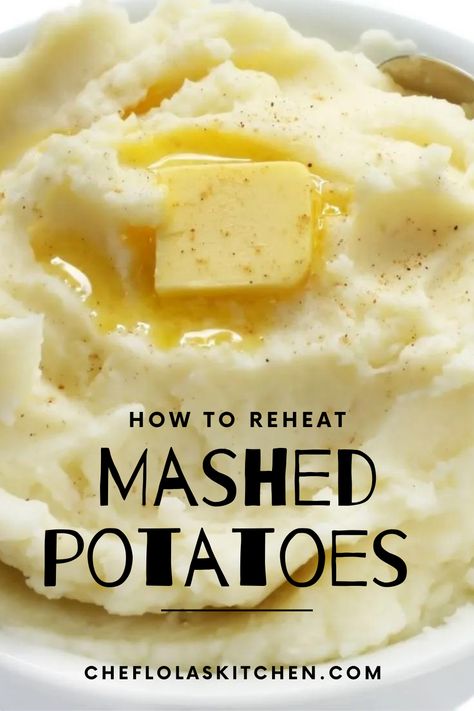 This picture displays a bowl of reheated mashed potatoes Best Way To Reheat Mashed Potatoes, Day Before Mashed Potatoes Recipe, Reheating Mashed Potatoes In Crock Pot, Reheat Mashed Potatoes In Oven, Reheat Mashed Potatoes In Crockpot, How To Reheat Mashed Potatoes, How To Keep Mashed Potatoes Warm, Repurpose Mashed Potatoes, Reuse Mashed Potatoes