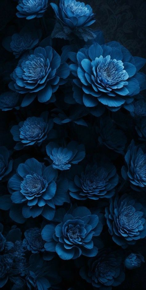 Navy Blue Flowers Aesthetic, Blue Wallpaper Flower, Aesthetic Dark Blue Wallpaper, Blue Flower Wallpaper Aesthetic, Dark Blue Aesthetic Wallpaper, Ok Fine, Black And Blue Wallpaper, Angry Person, Blue Flower Wallpaper