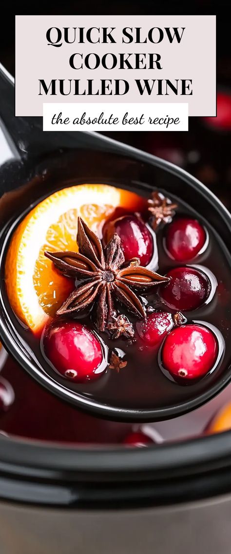 Image for Quick Slow Cooker Mulled Wine Mules Wine Recipe, Mulling Wine Recipe, Warm Wine Recipe, Crockpot Wine Recipes, Mulled Wine Easy Recipe, Mulled Wine Recipe Crockpot Apple Cider, Mulled Wine With Brandy, Christmas Wine Recipe, Spiced Wine Recipe Crockpot