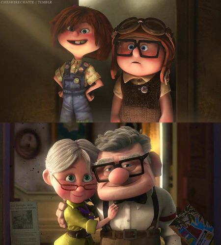 Up Carl Y Ellie, Up Carl And Ellie, Up Pixar, Up The Movie, Disney Up, Pixar Movies, Disney Couples, Animation Studio, Disney And Dreamworks