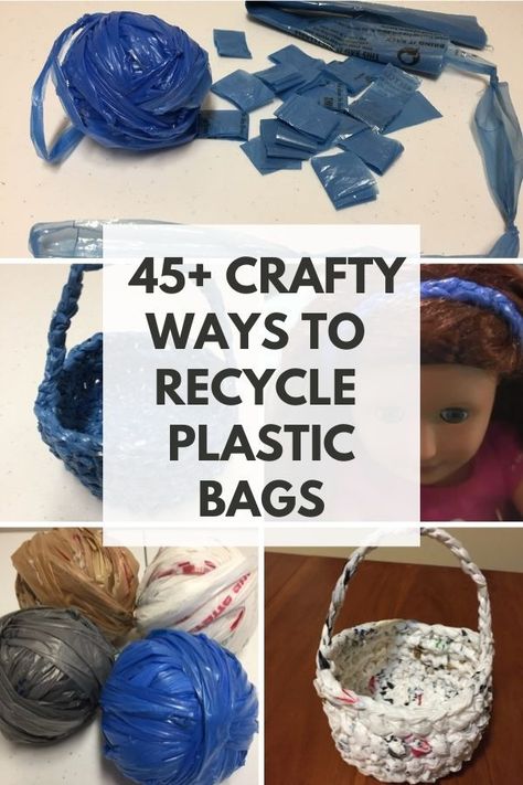 Crochet With Yarn, Plarn Projects, Plastic Bags Diy, Reuse Plastic Bags, Plastic Bag Crafts, Creative Upcycling, Plastic Bag Crochet, Fused Plastic, Recycling Projects