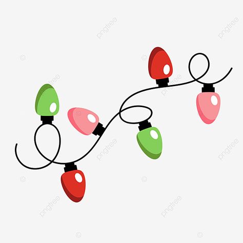 Red And Green Christmas Lights, Christmas Present Drawing, Christmas Lights Drawing, Christmas Lights Clipart, Green Christmas Lights, Christmas Open House, Lantern Christmas, Red And Green Christmas, Projets Cricut