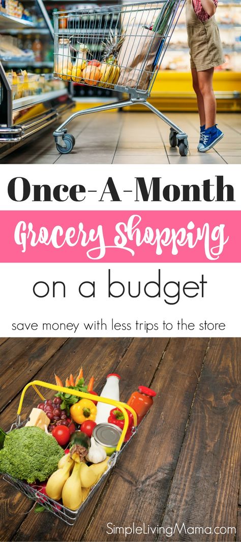 Learn all you need to know about once a month shopping with these tips and tricks. It's not impossible to grocery shop for a month on a budget. Once A Month Grocery Shopping, Grocery Hacks, Monthly Meal Plan, Grocery Planning, Monthly Meal Planning, Money Savers, Saving Money Budget, Living On A Budget, Budget Tips