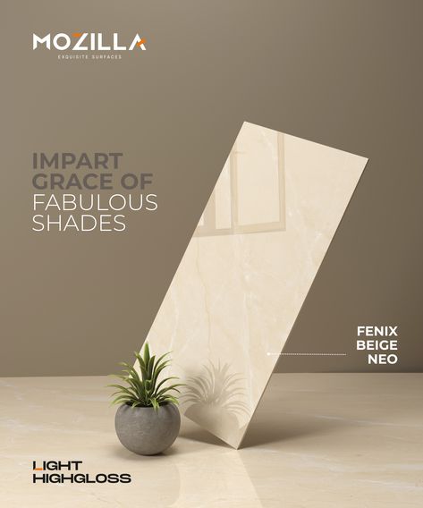 Embrace the grandeur of "Fenix Beige Neo" tiles, showcasing lavish shades and an expansive 800x1600mm size for unrivaled luxury. Bring this glory for your epic homes.

#mozillagranito #marbletouch #nextlevelslab #800x1600mm #interiordesign #interiordesigninspiration #decoration #interiordesigner #interiordecor #livingroom Tiles Social Media Post, Marble Ads, Tiles Ads, Menu Card Design, Product Shoot, Roofing Sheets, Menu Card, Motion Video, Marble Tiles