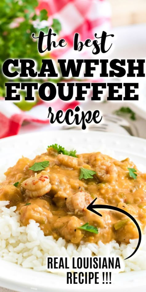 Crawfish Etoufee Recipe, Etoufee Recipe, Crawfish Etouffee Recipe, Crawfish Etoufee, Etouffee Recipe, Crawfish Recipes, Louisiana Crawfish, Crawfish Etouffee, Louisiana Style