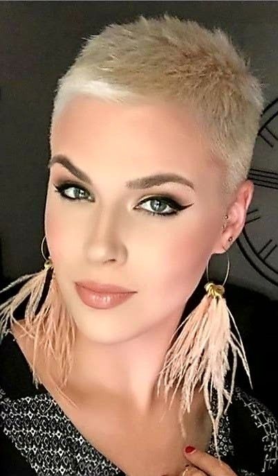 Blonde Hair Color Short, Ultra Short Pixie Haircuts For Women, Shaved Head Hairstyles, Shaved Pixie Cut, Shaved Pixie, Short Pixie Cuts, Short Spiked Hair, Short Shaved Hairstyles, Short Spiky Hairstyles