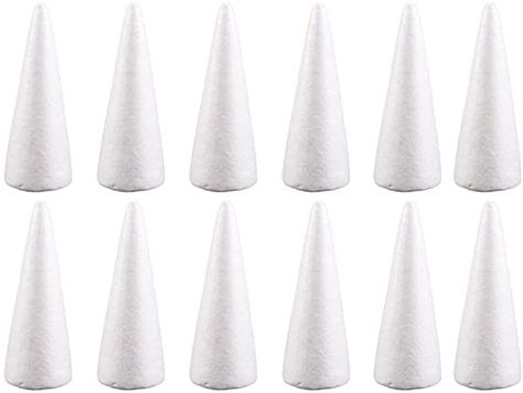 china.......Amazon.com: Happyyami 12pcs Craft Foam Cone White Styrofoam Cones for DIY Home Craft Project Christmas Tree Table Centerpiece 10cm: Arts, Crafts & Sewing Shell Christmas Tree, Cake Dummy, Christmas Crafts Ornaments, Christmas Tree Table, Library Crafts, Diy Crafts Christmas, Christmas Tree On Table, Table Centerpiece Decorations, Christmas Table Centerpieces