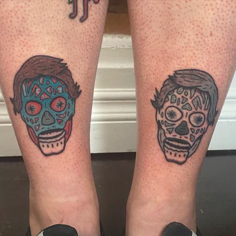 Aliens from the movie “They Live” , one color and one grey scale (clients request) 👽 #tattoo #theylive #colortattoo #fortcollins #colorado They Live Tattoo Movie, Alien Movie Tattoo, The Mask Tattoo Design Jim Carrey, Bobby Hill Tattoo Flash, Flatwoods Monster Tattoo, They Live Movie, Movie Tattoo, Fort Collins, Color Tattoo