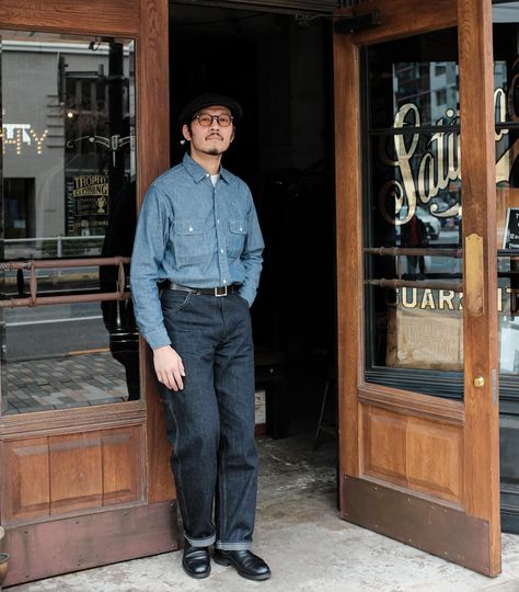 . __________________________________ Work Casquette / Black Pioneer Spring Jacket / Black Harvest L/S Shirt / Indigo Lot.1506 Authentic Painter Pants wearer ​__________________________________ ​ ​@trophyclothing_official @trophygeneralstore_kanazawa #trophyclothing #trophygeneralstore #Trophygeneralstorekanazawa Painter Pants, Painters Pants, Denim Workwear, Spring Jacket, Kanazawa, Spring Jackets, General Store, Life Style, Work Wear