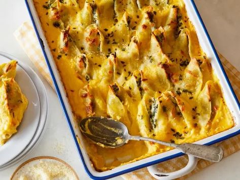 Butternut Squash Stuffed Shells, Squash Stuffed Shells, Butternut Squash Stuffed, Recipe Ricotta, Spicy Spinach, Stuffed Butternut, Shells Stuffed, Ricotta Filling, Jumbo Pasta Shells