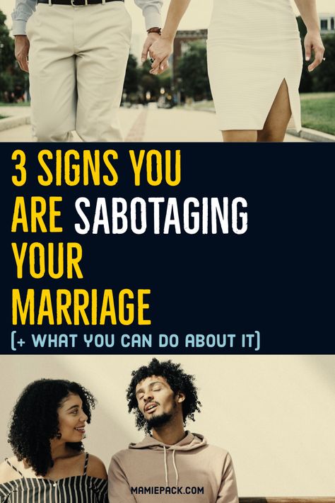 Building a marriage: 3 signs you're sabotaging your marriage (+ what you can do about it) | Mamie L. Pack Parent Relationships, Pretty Mindset, Awesome Husband, Marital Counseling, Motherhood Lifestyle, My Relationship, Marriage Goals, Healthy Marriage, Relationship Help