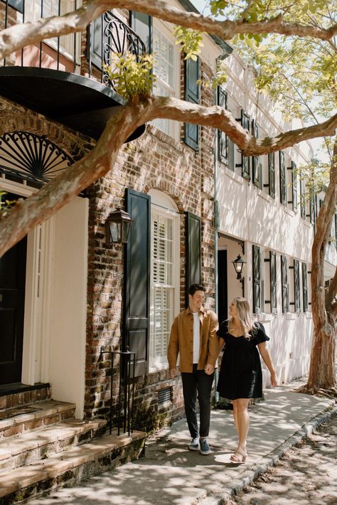 Downtown-Charleston-Engagement-Session-Location-Ideas-|-Charleston-Wedding-Photographer Charleston Couple Photos, Charleston Photo Spots, Downtown Charleston Photoshoot, Downtown Charleston Engagement Photos, Engagement Photos Charleston Sc, Newspaper Shoot, Charleston Photoshoot, Charleston Engagement Pictures, Charleston Sc Beaches