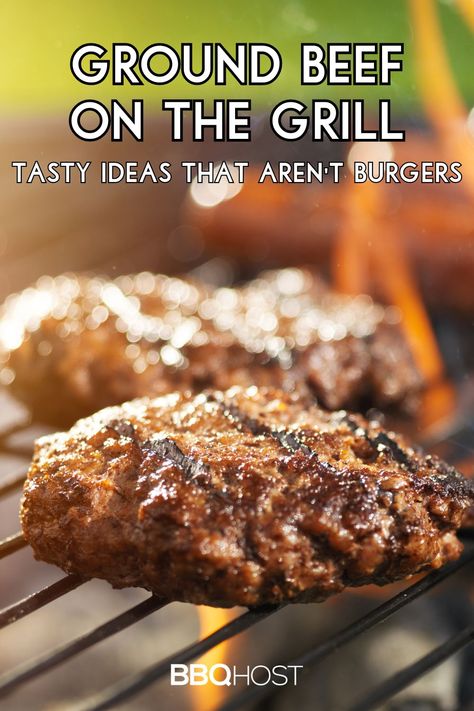 Ditch the ordinary hamburgers and elevate your grilling game with these creative ground beef recipes! From homemade sausages to savory cottage pie and fun hobo packs, the possibilities are endless when you think outside the bun. Head over to the blog and learn more grill ideas and recipes. Save this pin for your next cookout! Ground Beef Grilling Recipes, Grilled Hamburger Steak Recipes, Ground Beef Barbecue Recipes, Grilled Hamburgers Recipes, Grilled Hamburger Steak, Ground Beef Recipes For The Grill, Grilled Ground Beef Recipes, Ground Beef Grill Recipes, Ground Beef On The Grill